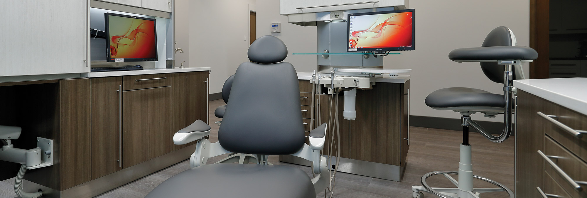 Dental chair in operatory